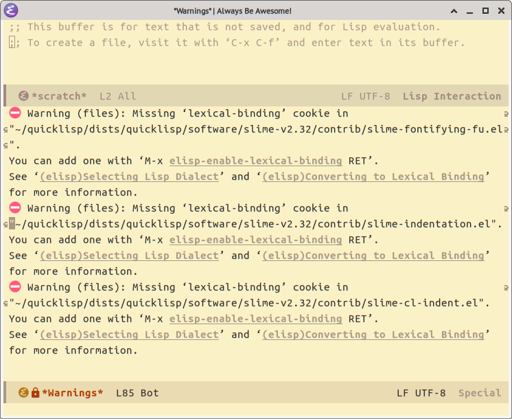 Emacs 31.1 lexical binding error